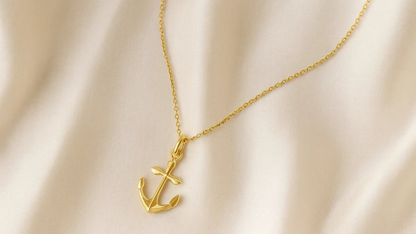 The Story Behind The Anchor in Modern Christian Jewelry | Yellow Gold Anchor Necklace From Glor-e