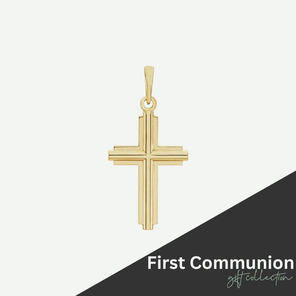 Yellow Gold Christian Pendant | Modern Christian Jewelry | Glor-e