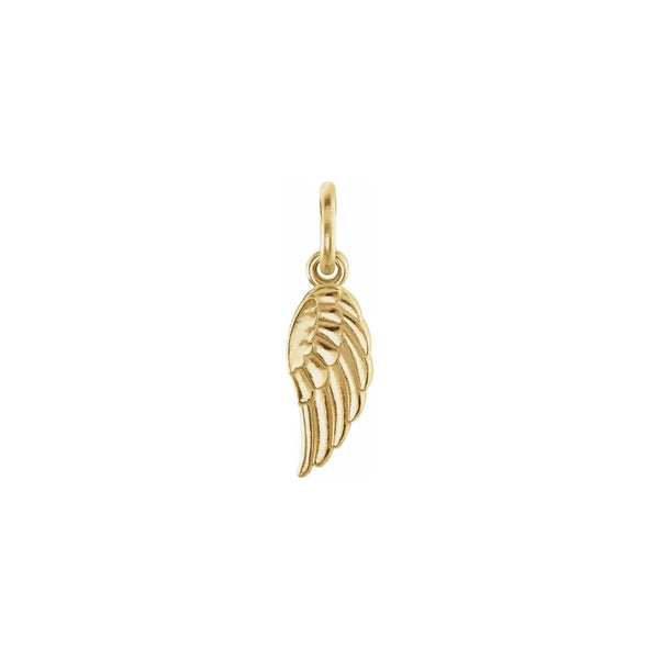 Gold angel wing Christian pendant on a white background - Glor-e Jewelry