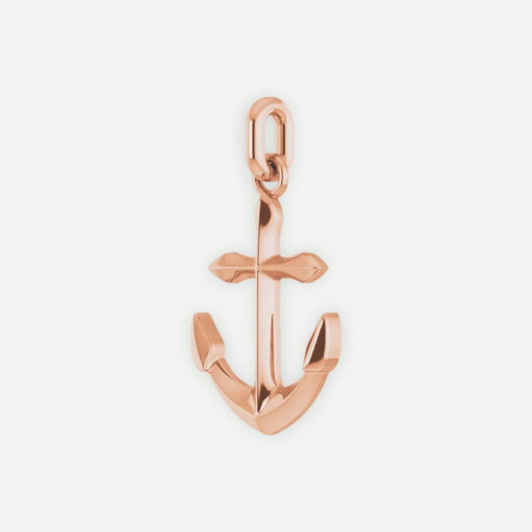 Angled View of Rose Gold ANCHORED Unisex Christian Pendant