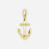 Angled View of Yellow Gold ANCHORED Unisex Christian Pendant