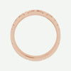 CROSSED Christian Ring Men 14K Rose Gold Top View