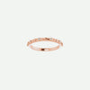 Front view of the GRACED rose gold ring, showcasing its delicate cross accent and graceful form.
