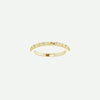 Front view of the GRACED yellow gold cross ring, showcasing its slender band and refined spiritual elegance.