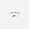 Front view of the GRACED sterling silver ring, crafted to embody faith, beauty, and refined Christian style.