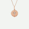 Front View of Rose Gold DÉLIVRÉE Christian Necklace For Women