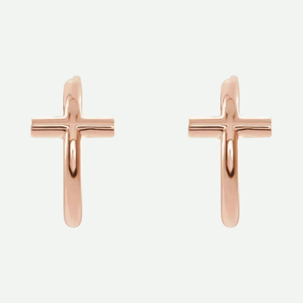 Front View of Rose Gold THRIVE Christian Earrings For Women