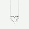 Front View of Sterling Silver LOVED Christian Necklace for Women