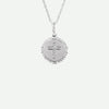 Front View of White Gold DÉLIVRÉE Christian Necklace For Women