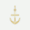 Front View of Yellow Gold ANCHORED Unisex Christian Pendant