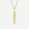 Front View of Yellow Gold BLESSED Christian Necklace for Women