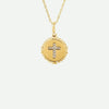 Front View of Yellow Gold DÉLIVRÉE Christian Necklace For Women