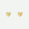 Front View of Yellow Gold FOI Christian Earrings For Women