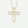 Front view of yellow gold UNCONDITIONAL Christian necklace for women