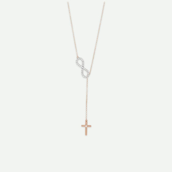 Front_View_of_Rose_Gold_INFINITE_LOVE_Christian_Necklace_For_Women
