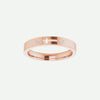 Front View of Rose Gold PIERCED Christian Ring For Women