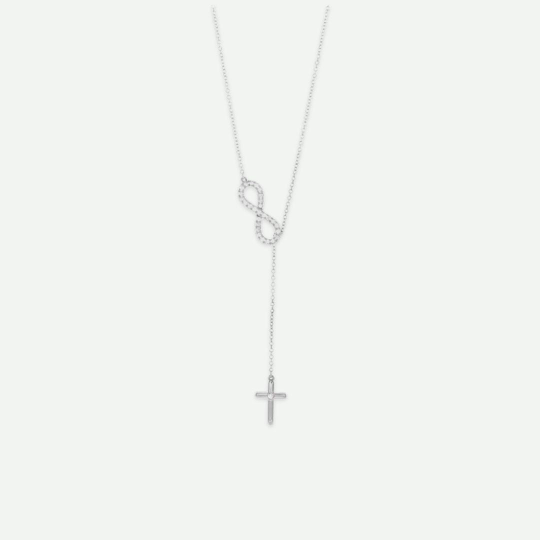 Front_View_of_White_Gold_INFINITE_LOVE_Christian_Necklace_For_Women