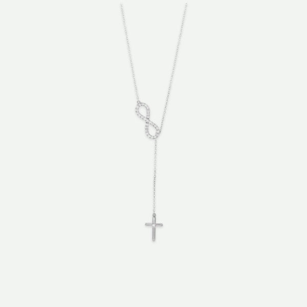 Front_View_of_White_Gold_INFINITE_LOVE_Christian_Necklace_For_Women