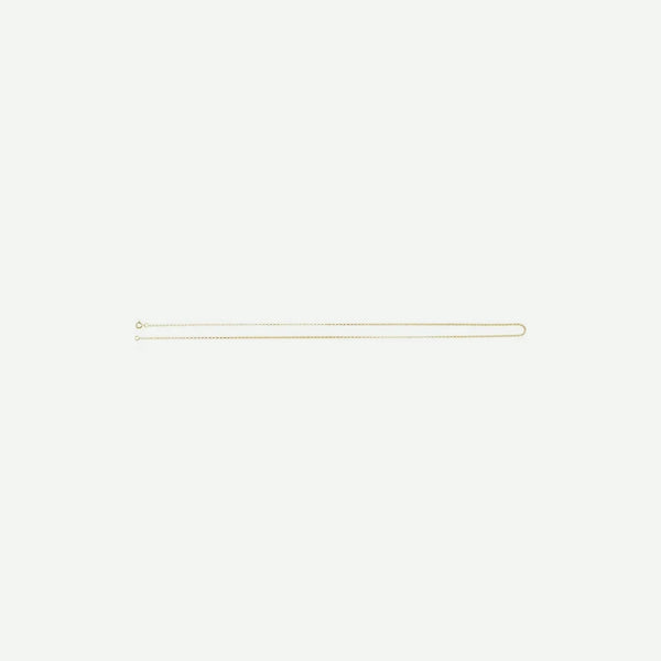 Full view of GOLD ROLO yellow gold chain for women