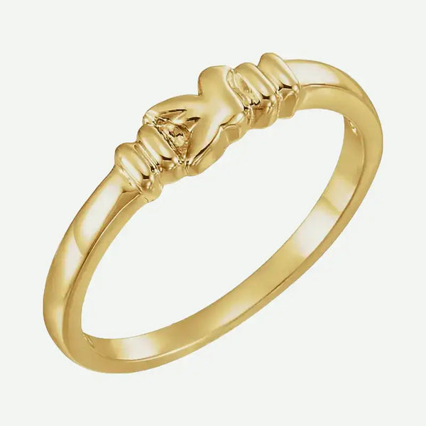 HOLY SPIRIT Purity Ring Women 14K Yellow Gold
