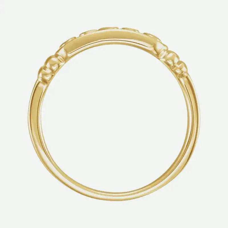 IN THE NAME OF JESUS Purity Ring Women 14K Yellow Gold Top View