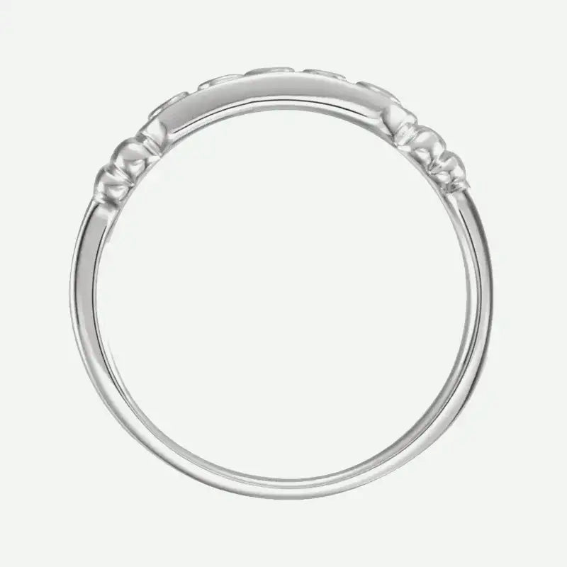 IN THE NAME OF JESUS Purity Ring Women Sterling Silver Top View