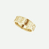 Left Oblique View of Yellow Gold CROSSED Christian Ring For Men