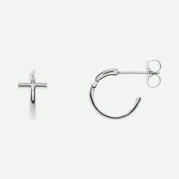 Mixed View of White Gold THRIVE Christian Earrings For Women