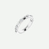 Oblique view of the GRACED sterling silver ringfor owmen , crafted to embody faith, beauty, and refined Christian style.