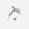 Oblique View of White Gold BEAUTÉ Christian Ring For Women