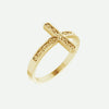 Oblique View of Yellow Gold BEAUTÉ Christian Ring For Women