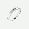 Right Oblique View of Sterling Silver PIERCED Christian Ring For Women