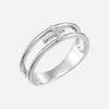 Right Oblique View of Sterling Silver RECONCILED Christian Ring For Women