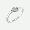 Right Oblique View of White Gold UNBLOSSOMED Christian Ring For Women