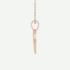 Side View of Rose Gold ANGEL WINGS HEART Christian Necklace For Women