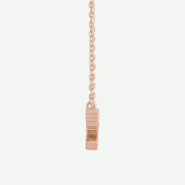 Side View of Rose Gold HOLY SPIRIT Christian Necklace For Women