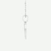 Side View of White Gold ANGEL WINGS HEART Christian Necklace For Women
