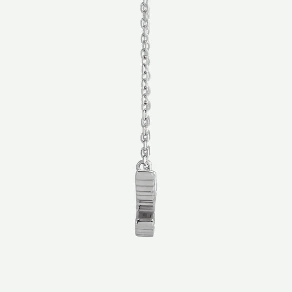 Side View of White Gold HOLY SPIRIT Christian Necklace For Women