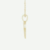 Side View of Yellow Gold ANGEL WINGS HEART Christian Necklace For Women