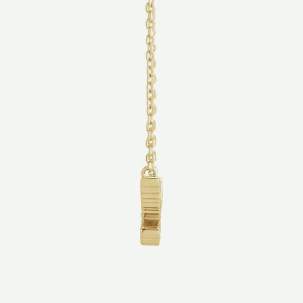 Side View of Yellow Gold HOLY SPIRIT Christian Necklace For Women