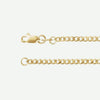 Side view of GOLD CURB yellow gold chain for women