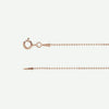 Side view of rose GOLD HOLLOW BEAD Chain for women