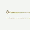 Side view of yellow GOLD HOLLOW BEAD Chain for women