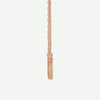 Side View of Rose Gold FAITHFULLY Christian Necklace For Women