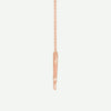 Side View of Rose Gold LOVED Christian Necklace for Women