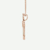 Side view of rose gold UNCONDITIONAL Christian necklace for women