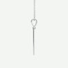 Side View of Sterling Silver BLESSED Christian Necklace for Women