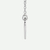 Side view of Sterling Silver PURE LOVE Christian Necklace