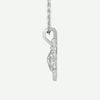 Side View of Sterling Silver SACRED HEART Christian Necklace For Women