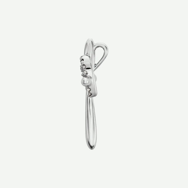 Side view of sterling silver TRUE LOVE Christian Pendant For Women